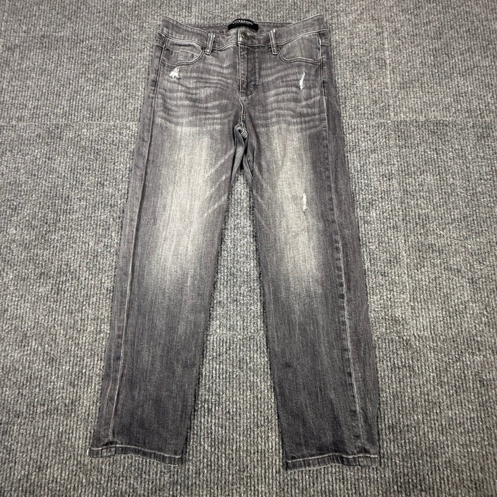 Liverpool Los Angeles Spencer Distressed Crop Straight Jeans LM7195RL Size 8